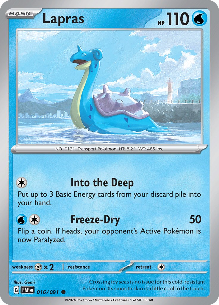 Lapras (016/091) [Scarlet & Violet: Paldean Fates] | Chromatic Games