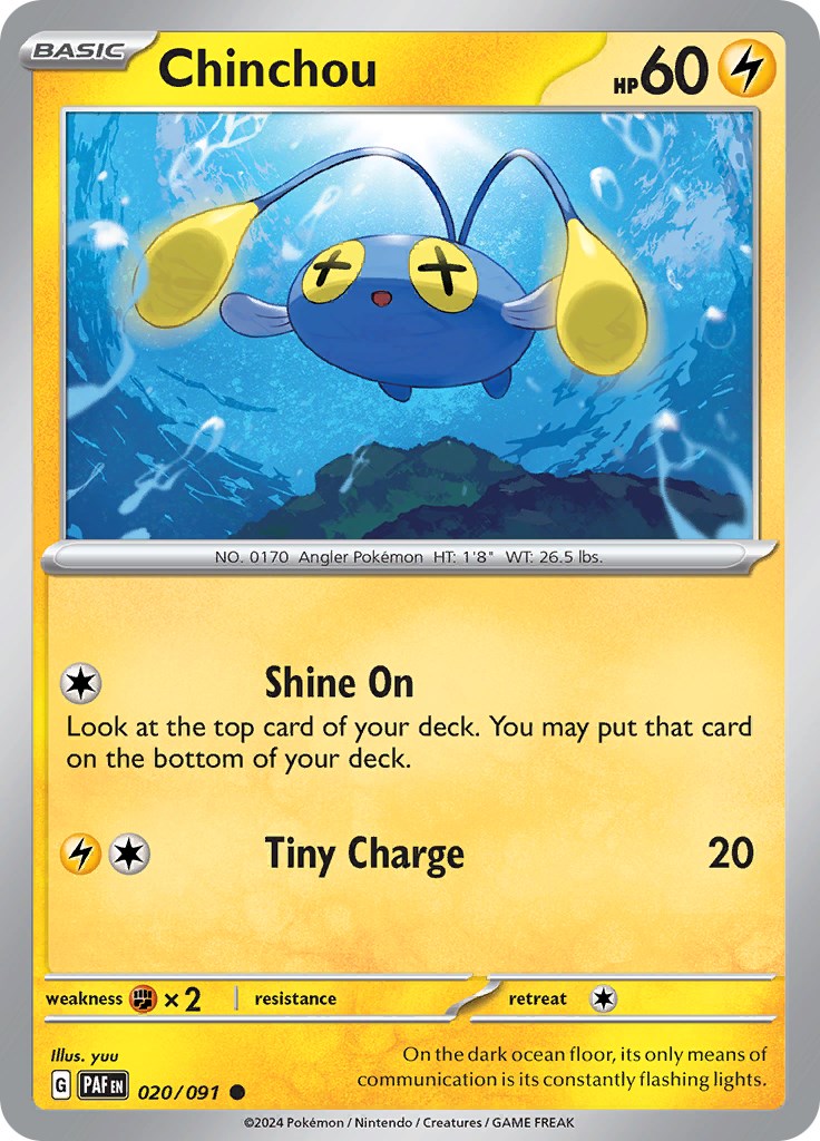 Chinchou (020/091) [Scarlet & Violet: Paldean Fates] | Chromatic Games