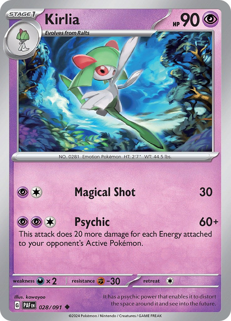 Kirlia (028/091) [Scarlet & Violet: Paldean Fates] | Chromatic Games