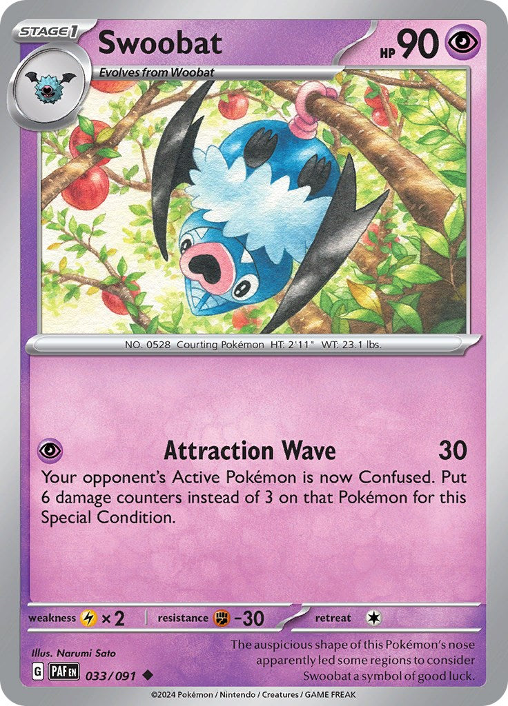 Swoobat (033/091) [Scarlet & Violet: Paldean Fates] | Chromatic Games