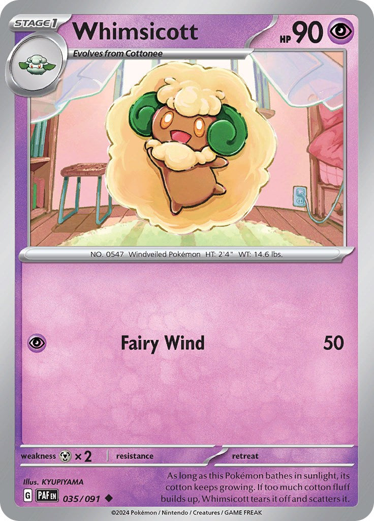 Whimsicott (035/091) [Scarlet & Violet: Paldean Fates] | Chromatic Games