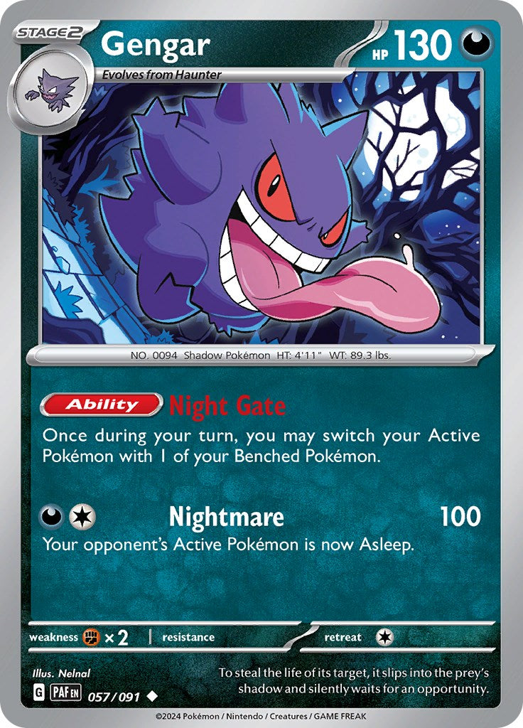 Gengar (057/091) [Scarlet & Violet: Paldean Fates] | Chromatic Games