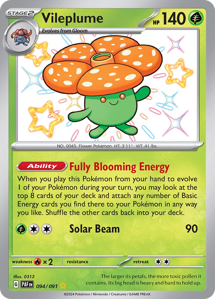 Vileplume (094/091) [Scarlet & Violet: Paldean Fates] | Chromatic Games