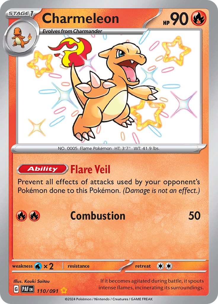 Charmeleon (110/091) [Scarlet & Violet: Paldean Fates] | Chromatic Games