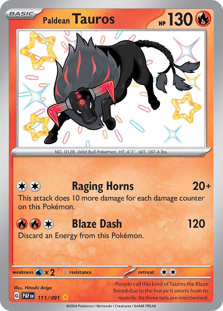 Paldean Tauros (111/091) [Scarlet & Violet: Paldean Fates] | Chromatic Games