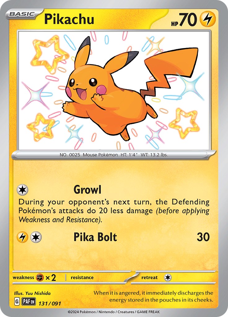 Pikachu (131/091) [Scarlet & Violet: Paldean Fates] | Chromatic Games