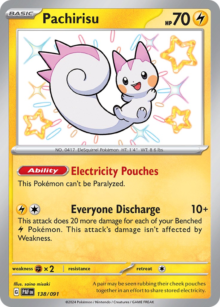 Pachirisu (138/091) [Scarlet & Violet: Paldean Fates] | Chromatic Games