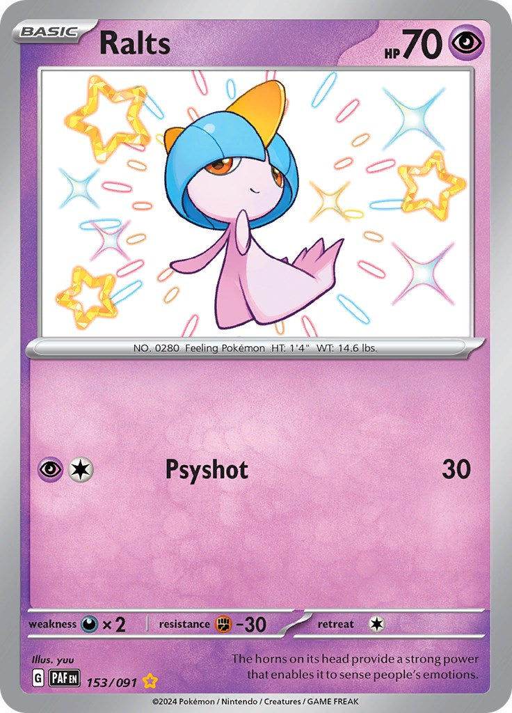 Ralts (153/091) [Scarlet & Violet: Paldean Fates] | Chromatic Games