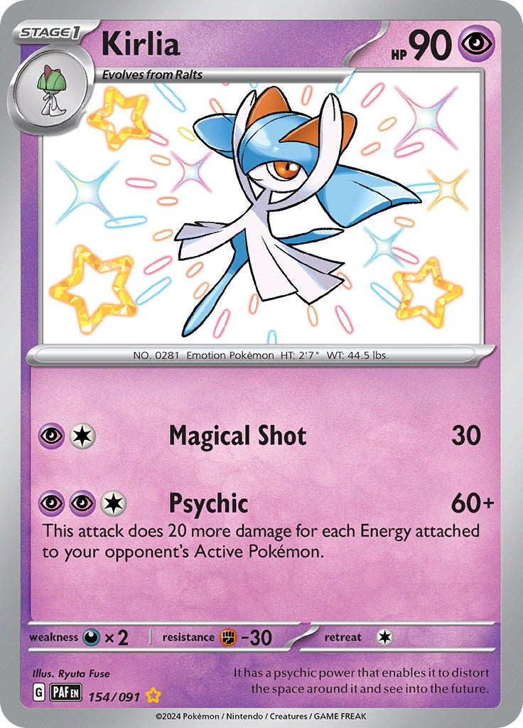 Kirlia (154/091) [Scarlet & Violet: Paldean Fates] | Chromatic Games