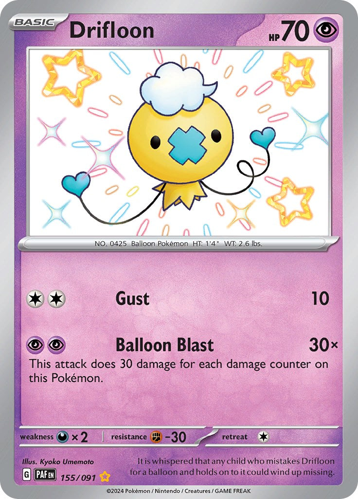 Drifloon (155/091) [Scarlet & Violet: Paldean Fates] | Chromatic Games