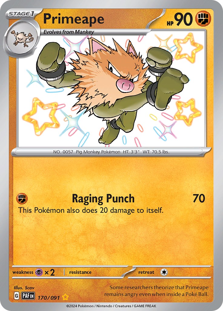 Primeape (170/091) [Scarlet & Violet: Paldean Fates] | Chromatic Games