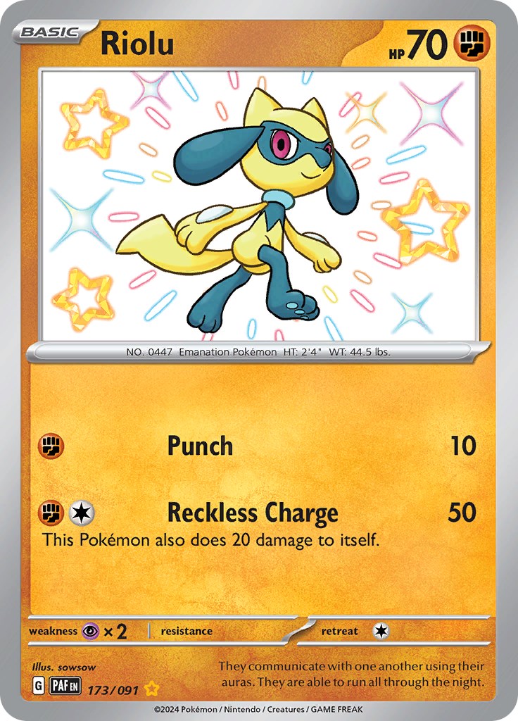 Riolu (173/091) [Scarlet & Violet: Paldean Fates] | Chromatic Games