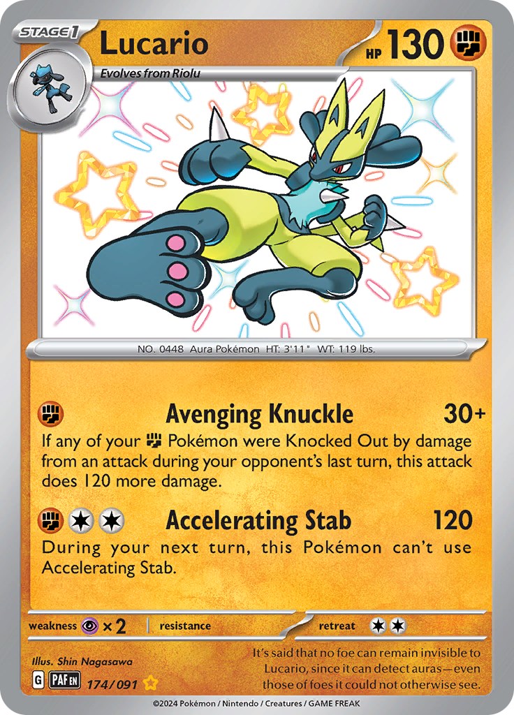 Lucario (174/091) [Scarlet & Violet: Paldean Fates] | Chromatic Games