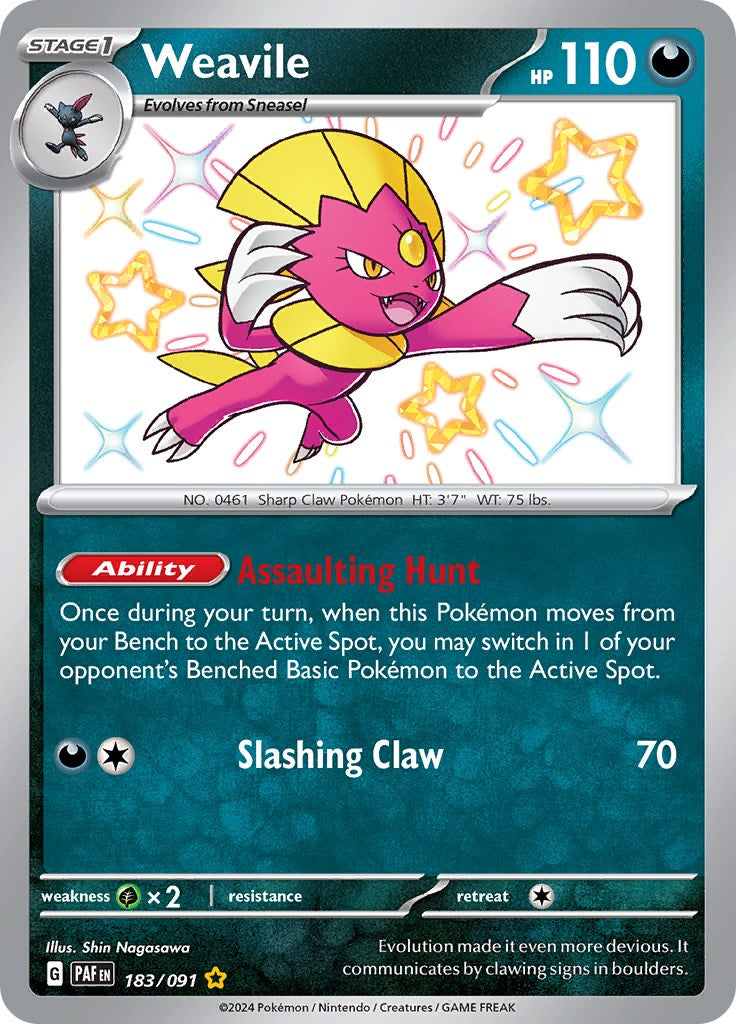 Weavile (183/091) [Scarlet & Violet: Paldean Fates] | Chromatic Games