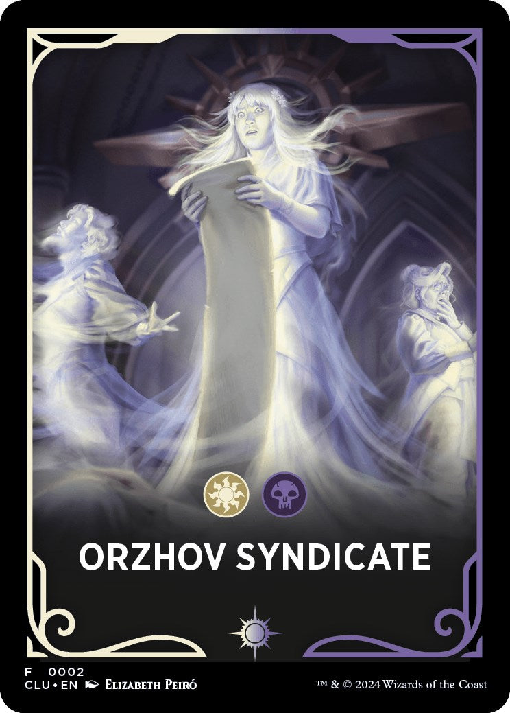 Orzhov Syndicate Theme Card [Ravnica: Clue Edition Tokens] | Chromatic Games