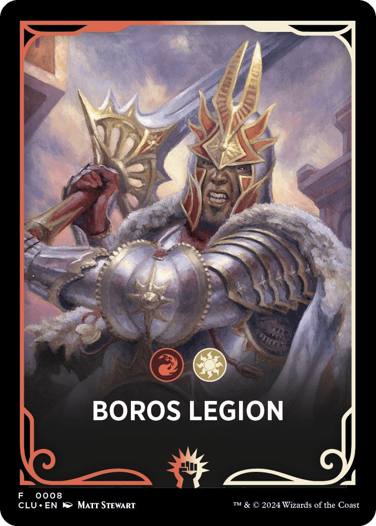 Boros Legion Theme Card [Ravnica: Clue Edition Tokens] | Chromatic Games