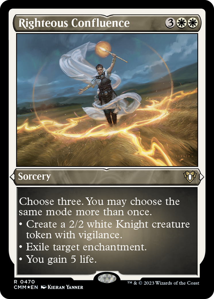 Righteous Confluence (Foil Etched) [Commander Masters] | Chromatic Games
