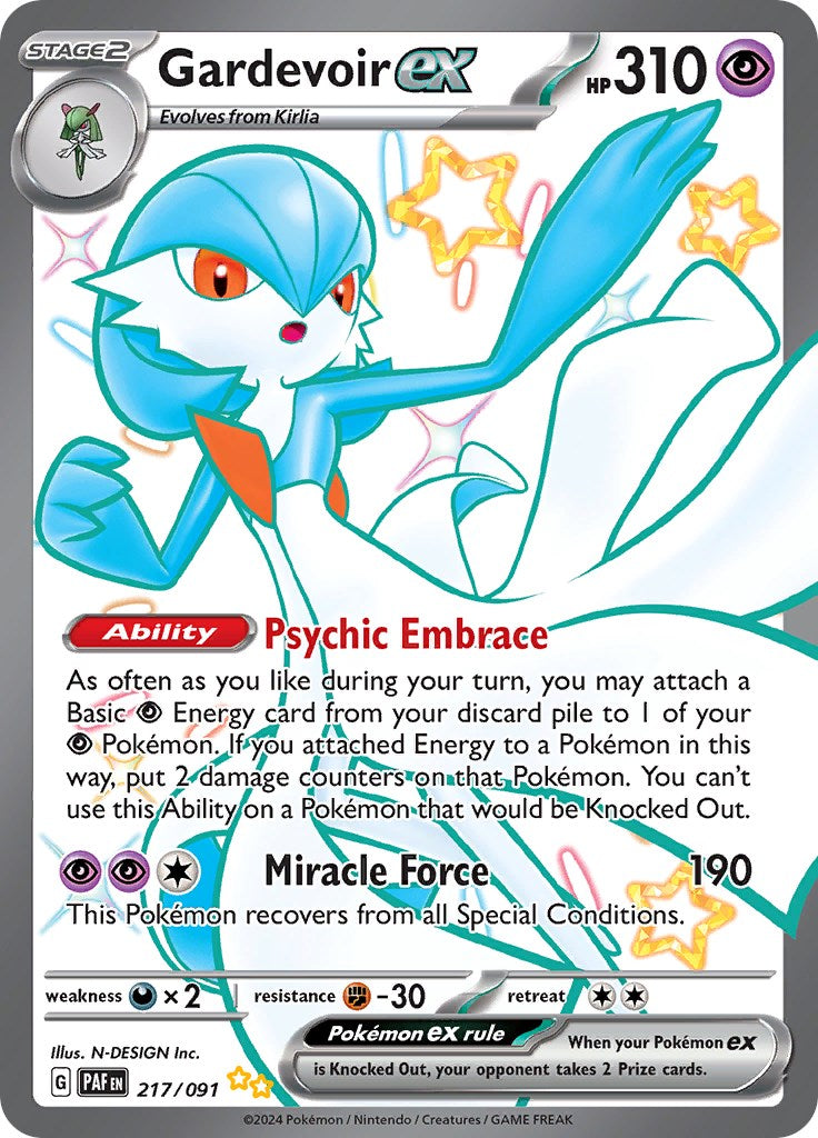 Gardevoir ex (217/091) [Scarlet & Violet: Paldean Fates] | Chromatic Games