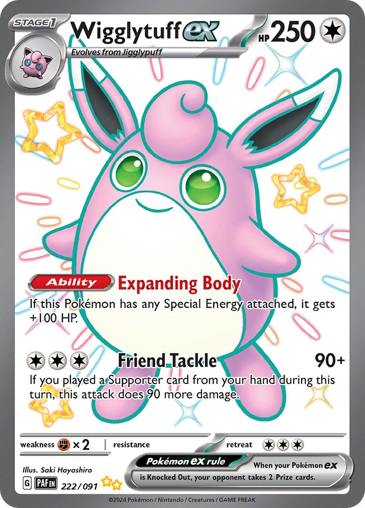 Wigglytuff ex (222/091) [Scarlet & Violet: Paldean Fates] | Chromatic Games