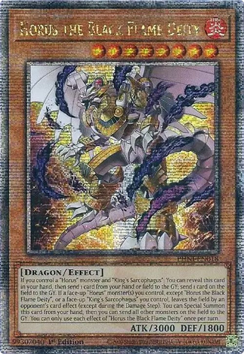 Horus the Black Flame Deity [PHNI-EN018] Quarter Century Secret Rare | Chromatic Games