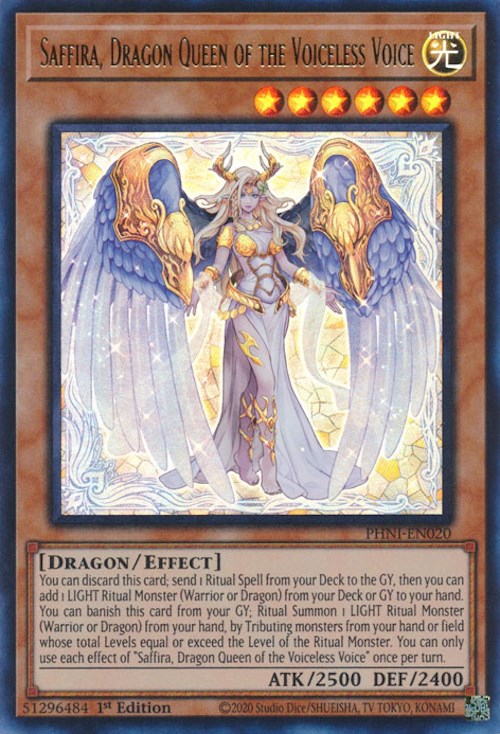 Saffira, Dragon Queen of the Voiceless Voice [PHNI-EN020] Ultra Rare | Chromatic Games