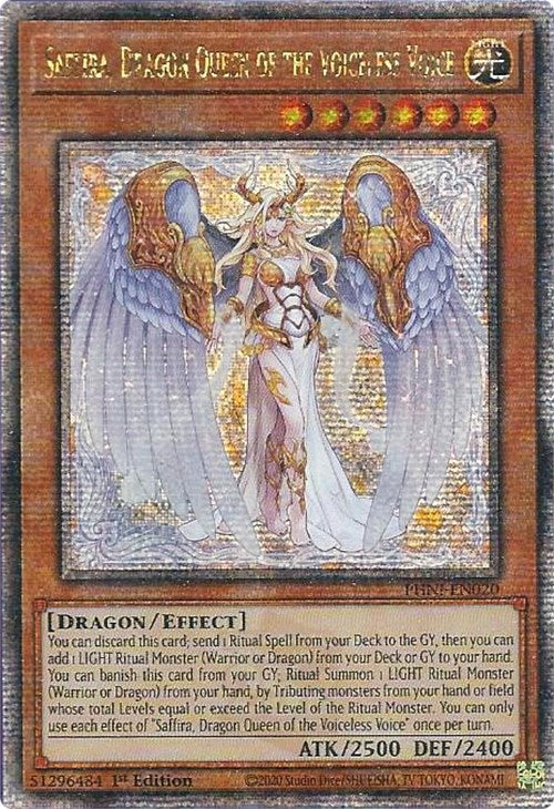Saffira, Dragon Queen of the Voiceless Voice [PHNI-EN020] Quarter Century Secret Rare | Chromatic Games