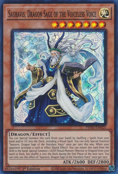 Sauravis, Dragon Sage of the Voiceless Voice [PHNI-EN021] Super Rare | Chromatic Games