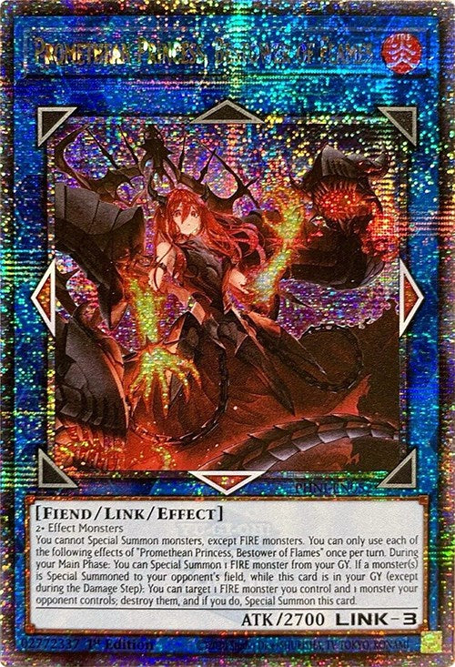 Promethean Princess, Bestower of Flames [PHNI-EN052] Quarter Century Secret Rare | Chromatic Games