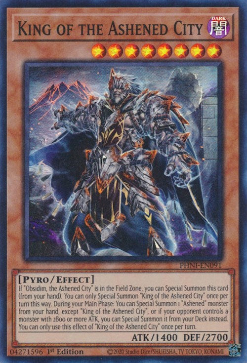 King of the Ashened City [PHNI-EN091] Super Rare | Chromatic Games