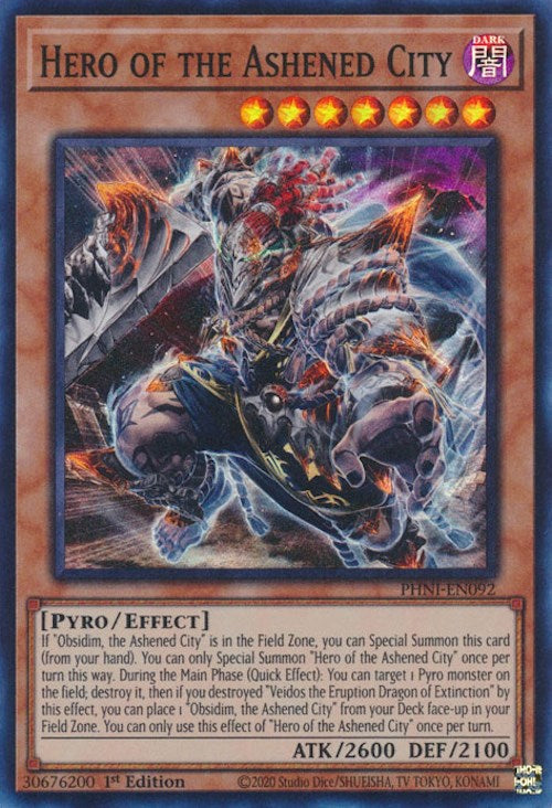 Hero of the Ashened City [PHNI-EN092] Super Rare | Chromatic Games