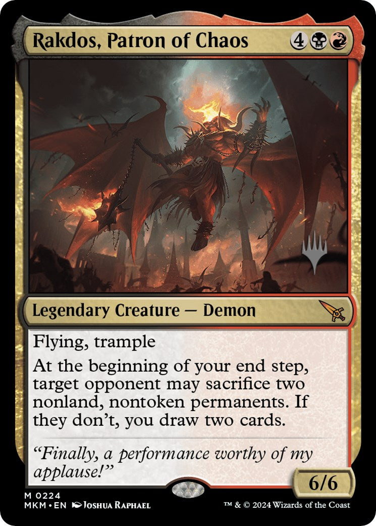 Rakdos, Patron of Chaos (Promo Pack) [Murders at Karlov Manor Promos] | Chromatic Games