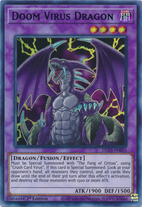 Doom Virus Dragon (Purple) [DLCS-EN055] Ultra Rare | Chromatic Games