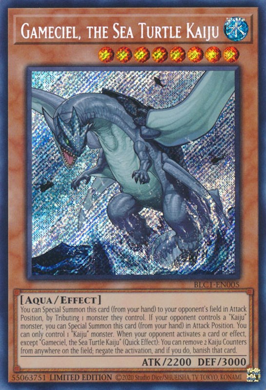 Gameciel, the Sea Turtle Kaiju [BLC1-EN005] Secret Rare | Chromatic Games