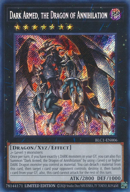 Dark Armed, the Dragon of Annihilation [BLC1-EN006] Secret Rare | Chromatic Games