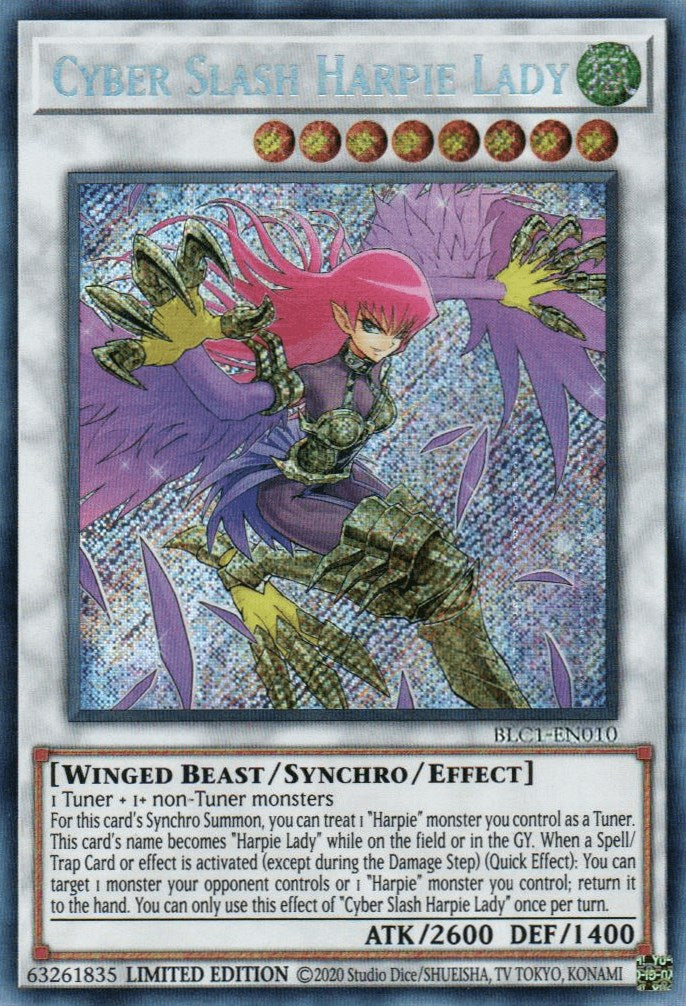 Cyber Slash Harpie Lady [BLC1-EN010] Secret Rare | Chromatic Games