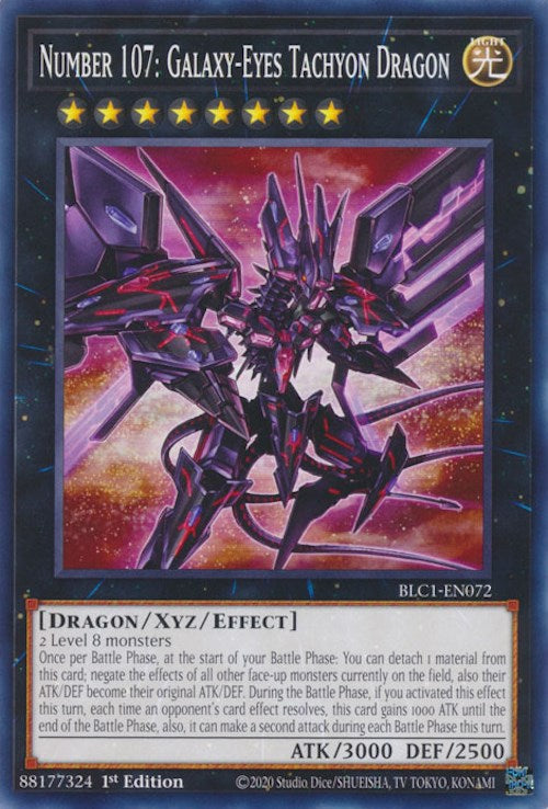 Number 107: Galaxy-Eyes Tachyon Dragon [BLC1-EN072] Common | Chromatic Games