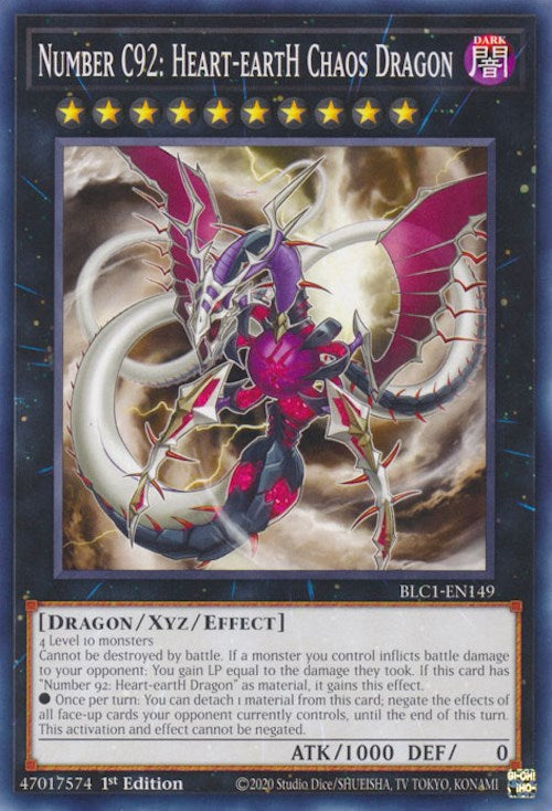 Number C92: Heart-eartH Chaos Dragon [BLC1-EN149] Common | Chromatic Games