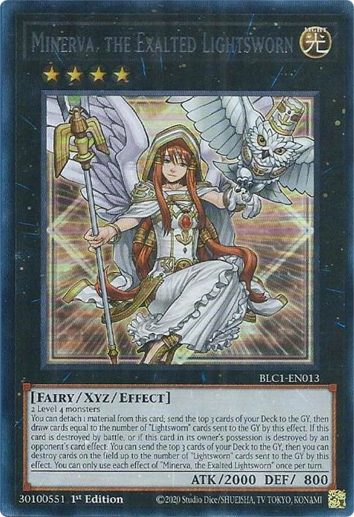 Minerva, the Exalted Lightsworn (Silver) [BLC1-EN013] Ultra Rare | Chromatic Games