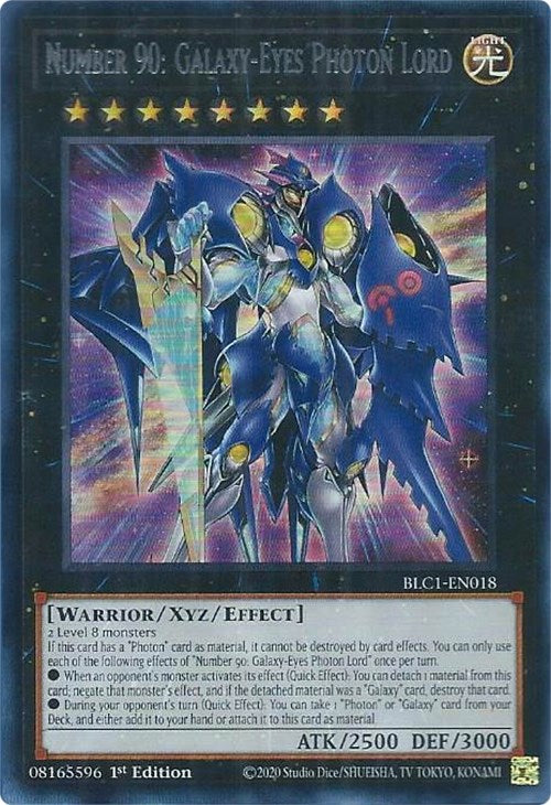 Number 90: Galaxy-Eyes Photon Lord (Silver) [BLC1-EN018] Ultra Rare | Chromatic Games