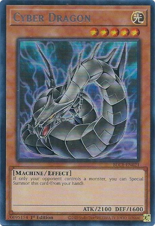 Cyber Dragon (Alternate Art) (Silver) [BLC1-EN021] Ultra Rare | Chromatic Games