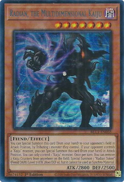 Radian, the Multidimensional Kaiju (Silver) [BLC1-EN035] Ultra Rare | Chromatic Games