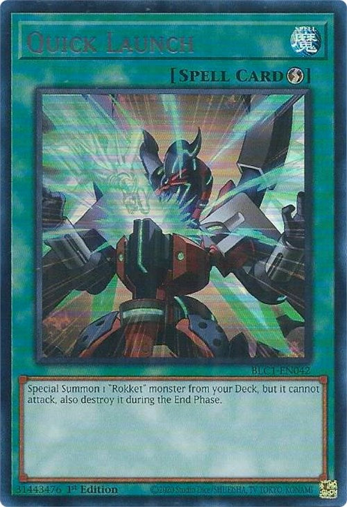 Quick Launch (Silver) [BLC1-EN042] Ultra Rare | Chromatic Games