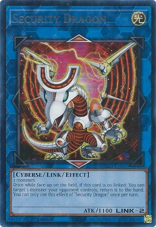 Security Dragon (Silver) [BLC1-EN043] Ultra Rare | Chromatic Games