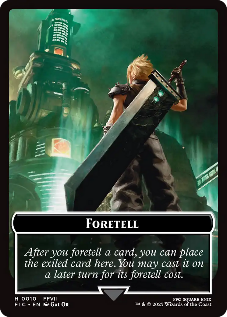 Foretell // Treasure Double-Sided Token [FINAL FANTASY Commander Tokens] | Chromatic Games