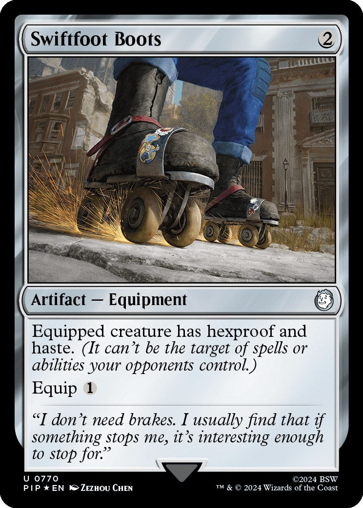 Swiftfoot Boots (Surge Foil) [Fallout] | Chromatic Games