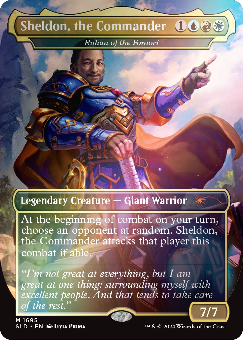 Ruhan of the Fomori - Sheldon, the Commander (Rainbow Foil) [Secret Lair: Sheldon's Spellbook] | Chromatic Games