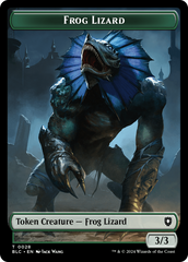 Storm Crow // Frog Lizard Double-Sided Token [Bloomburrow Commander Tokens] | Chromatic Games