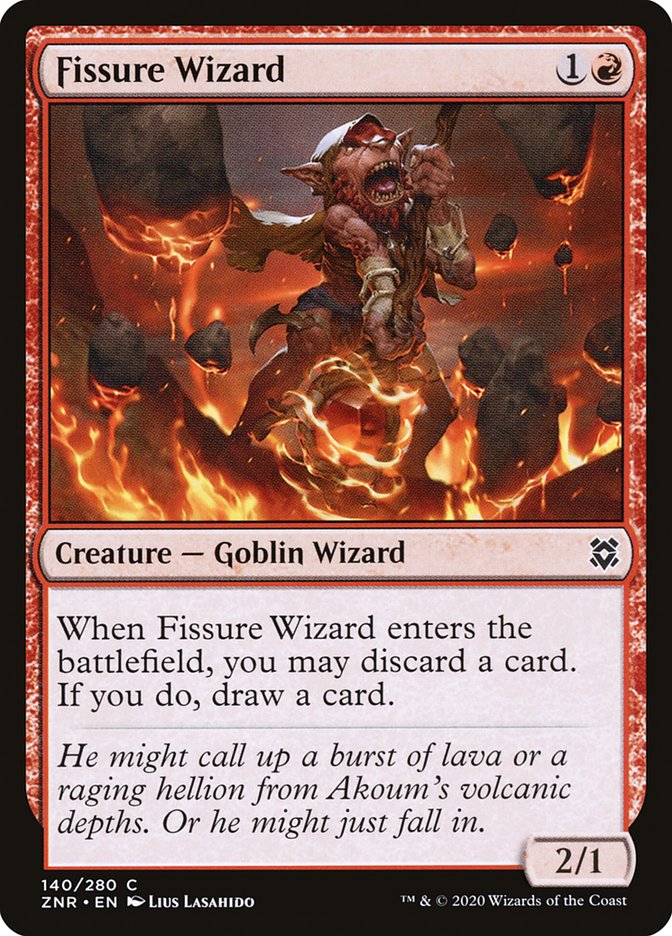 Fissure Wizard 140/280 (Zendikar Rising)  - Foil | Chromatic Games