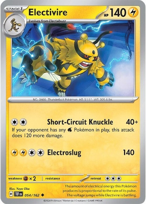 Electivire (054/162) [Scarlet & Violet: Temporal Forces] | Chromatic Games