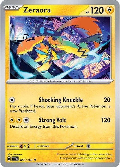 Zeraora (057/162) [Scarlet & Violet: Temporal Forces] | Chromatic Games